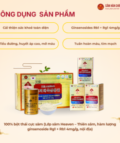 Bột Thái cực sâm Hàn Quốc (Korean Taekuk Insam Powder) 100g*3lọ/hộp