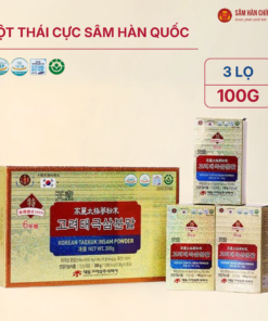 Bột Thái cực sâm Hàn Quốc (Korean Taekuk Insam Powder) 100g*3lọ/hộp