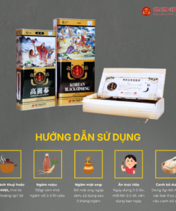 Hắc sâm Hàn Quốc (Korean Black ginseng 6Y 11-20 Root) Dạng củ 300g/hộp