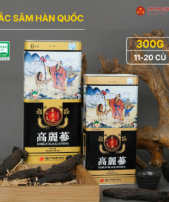 Hắc sâm Hàn Quốc (Korean Black ginseng 6Y 11-20 Root) Dạng củ 300g/hộp