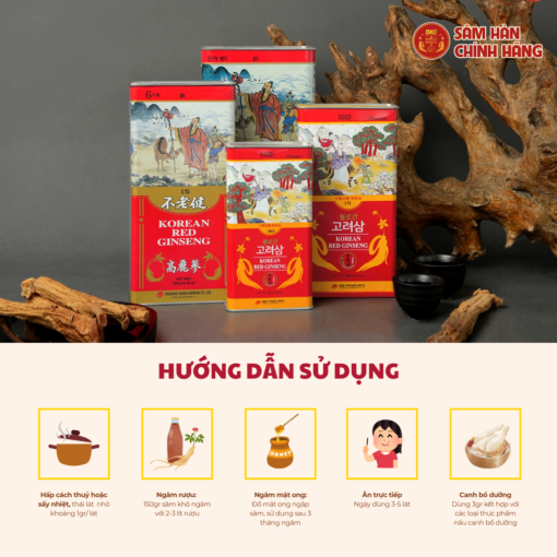 Hồng sâm củ khô HQ Good 150g - số 15 (5 củ) - Daedong