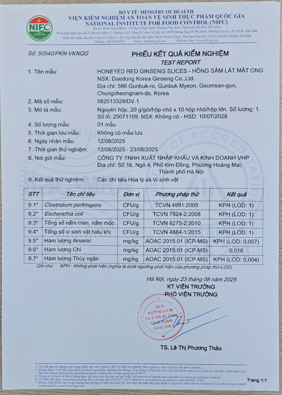 Hồng sâm Hàn Quốc