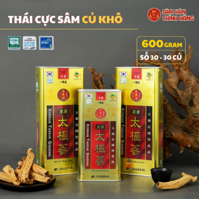 Thái cực sâm củ khô (Thiên Sâm) 600gram số 30 (30 củ) - DKG