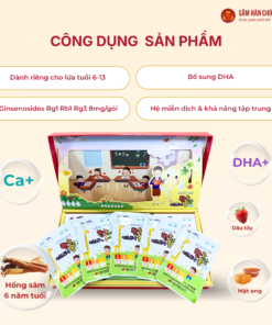 Hồng Sâm trẻ em Hàn Quốc 6-13 tuổi (Korean Red Ginseng Junior 6-13 year) 20ml*30gói/hộp