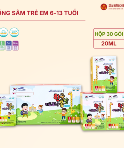 Hồng Sâm trẻ em Hàn Quốc 6-13 tuổi (Korean Red Ginseng Junior 6-13 year) 20ml*30gói/hộp