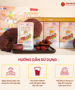 Nước Linh Chi Táo Đỏ cao cấp (Jujube linhzhi premium liquid) 80ml*30gói/hộp
