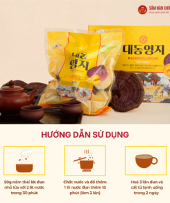 Nấm Linh Chi Daedong (Daedong Lingzhi) sấy khô nguyên tai 500g/tui