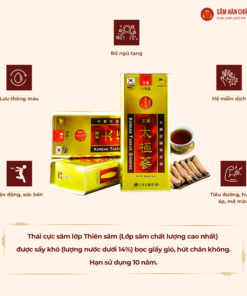 Thái cực sâm củ khô Hàn Quốc (Korean Taekuk Ginseng) 600g/hộp