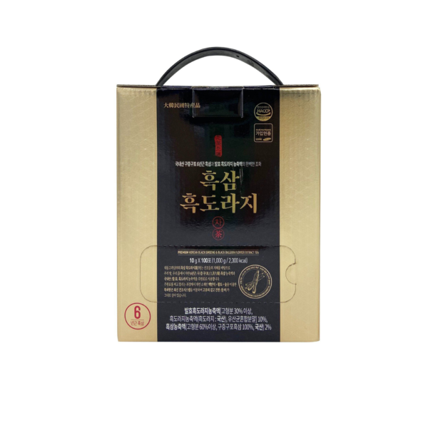 Hắc sâm hắc hoa chuông Stick Premium (10g x 100 stick) - Premium Korean black ginseng & black balloon flower extract