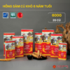 Hồng sâm củ khô 6 năm tuổi (Korean Red Ginseng 6Y 20 Root) 600g/hộp