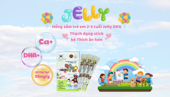 Hồng sâm baby 2-5 tuổi Jelly: Thúc đẩy phát triển não bộ, bé yêu thông minh hơn