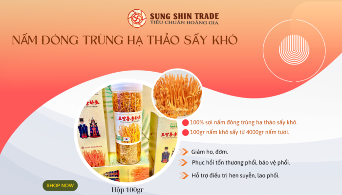 Sợi đông trùng hạ thảo khô: Bí quyết bảo vệ phế phổi