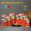 Hồng sâm củ khô 6 năm tuổi (Korean Red Ginseng 6Y 5 Root) 75g/hộp