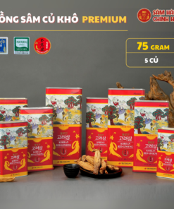 Hồng sâm củ khô Hàn Quốc 75g Premium số 30 (5 củ) - Daedong