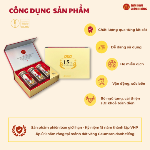 Hồng sâm khô thái lát 3 lọ/hộp