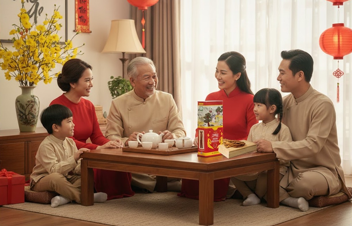 Đẳng Cấp Quà Biếu Xuân 2026: Sâm Khô Hộp Thiếc 300g Sang Trọng