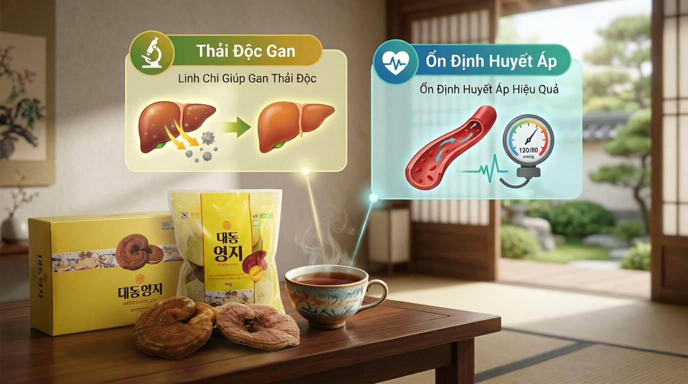 Tác dụng của linh chi Hàn Quốc đối với sức khỏe