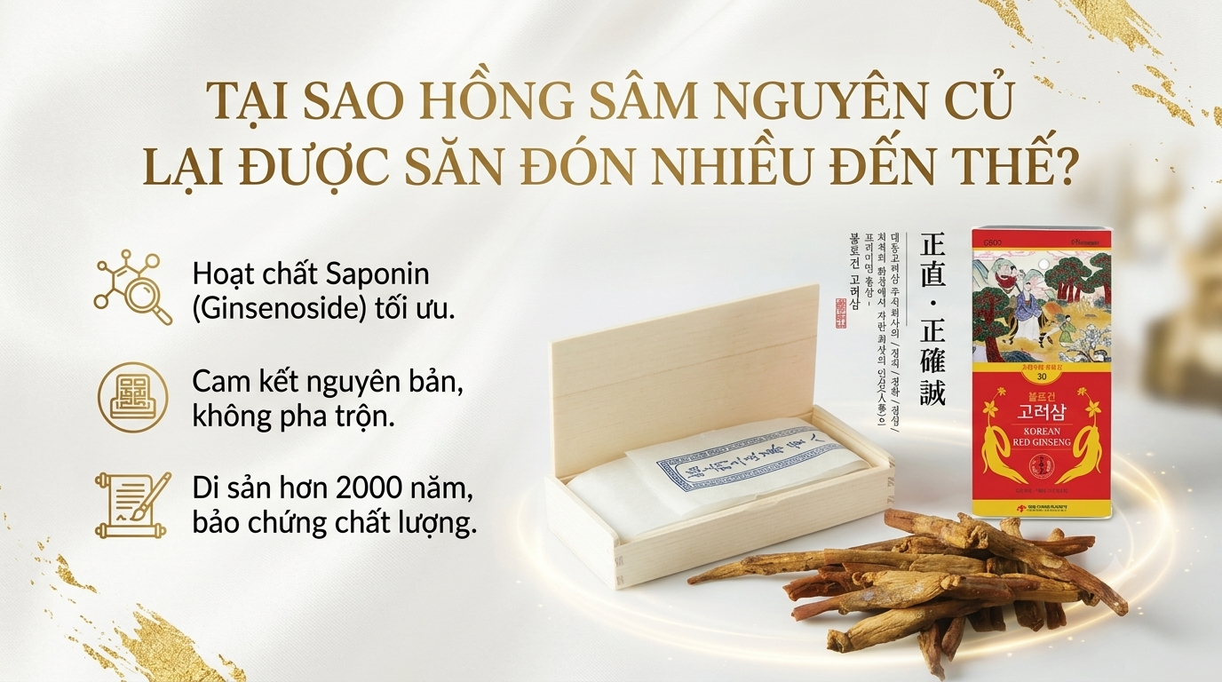 Hồng sâm nguyên củ thượng hạng - Món quà sức khỏe được nhiều người săn đón Hồng sâm nguyên củ thượng hạng - Món quà sức khỏe được nhiều người săn đón