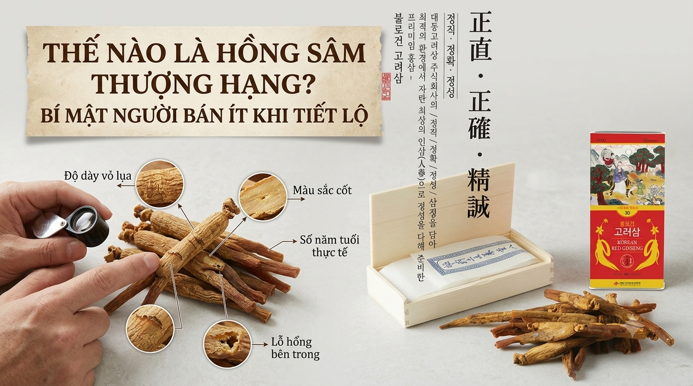 Thế nào là hồng sâm thượng hạng?