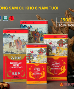 Hồng sâm củ khô 6 năm tuổi (Korean Red Ginseng 6Y 5 Root) 150g/hộp