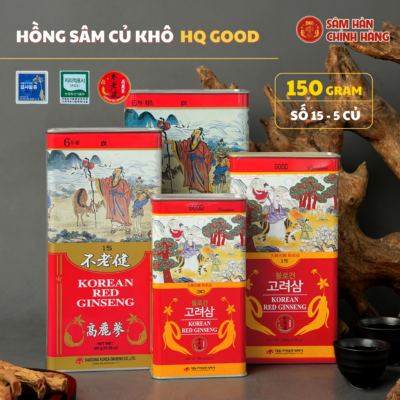 Hồng sâm củ khô HQ Good 150g - số 15 (5 củ) - Daedong