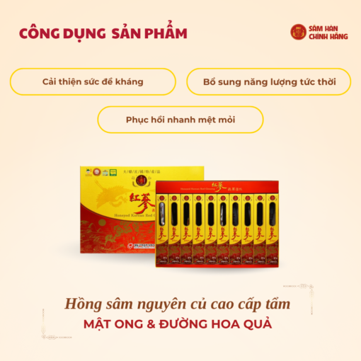 Hồng sâm nguyên củ mật ong Hàn Quốc