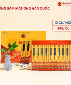 Hồng sâm mật ong Hàn Quốc (Honeyed Korean Red Ginseng) 30g*10 củ/hộp