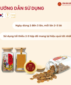 Hồng Sâm Hàn Quốc thái lát (Sliced Korean Red Ginseng) 100g*3 lọ